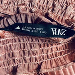 ZARA Pleated High Neck Long Sleeve Blouse Dusty Rose Pink Size Small Photo 5