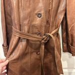 VTG Skin Gear Napa Y Ante Soft Brown Leather Dress Coat With Belt Size M Photo 7
