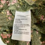 American Eagle  Women’s Ruffle Crop Tank Top Green Floral Size XS EUC Photo 3
