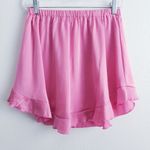 Free People Pink Ruffle Hem Shorts Unlined Photo 3
