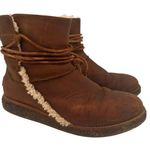 UGG  Women's Brown Leather Luisa Skeepskin All Weather Boots Size 10 Photo 0