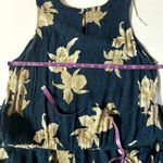 Vintage Caroline Wells Collection Dark Green & Beige Floral Maxi Dress Sz 8 EUC Photo 7