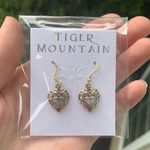 NEW Tiger Mountain Bronze MOP Earrings Hearts // Pierced Ears // Handcrafted?? Photo 4