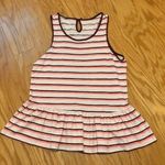Kate Spade Pink Stripe Tank Small With Ruffles And Bow On Back Photo 0