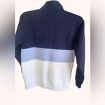 Brandy Melville NWT  Gray & Blue Quarter Zip Sweater Cotton Blend Woman's Medium Photo 1