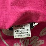 Vintage 90s Floral Cotton Maxi Dress Medium Pink Short Sleeve Scoop Neck Photo 7