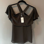 Naked Zebra  black top, NWT, small, Vici Photo 0