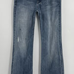 7 For All Mankind Dojo Flare Leg Trouser Blue Denim Jeans Women's Size 30x34 Photo 0