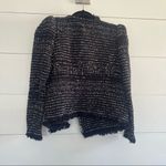 IRO  Diana Black Tweed Open Front Jacket Photo 3