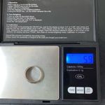 Sterling Silver Vintage NE 925 Signed  Abalone Inlay Ring Band Size 6.5 5.9g Photo 8