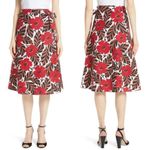 Kate Spade  poppy field linen blend warp skirt Photo 1
