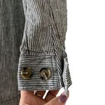 Ann Taylor NWT Loft Shirt Jacket shacket Womens XS Linen Long Sleeve‎ Button Down Striped Photo 3