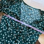 Reformation Nell Top in Annette Green Floral Button Down Long Sleeve Size XS Photo 4