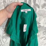 Madewell  green poplin Shirtdress 10 NWT Photo 3