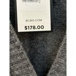 BCBGMAXAZRIA NWT BCBG MAXAZRIA Y2K Gray Lambswool Button Cardigan Sweater Medium Deadstock Photo 8