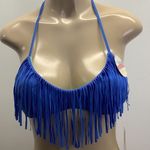 Hula Honey  Size Medium Fringe Reversible Bikini Top With Padding. New With Tags. Photo 1