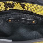Banana Republic Banana Republic Womens Saddle Crossbody Yellow Goat Leather Snakeskin Embossed Photo 5