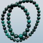 Sterling Silver JAY KING DTR DESERT ROSE 925 Malachite Graduated Necklace Photo 2