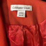 Coldwater Creek Blazer Women 20 22 Orange Textured Long Sleeve Career Jacket Photo 6