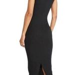 Marine layer  Lexi Daytime Midi Dress in Black Rib Women's Large Bodycon LBD NWT Photo 1
