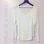 Melrose and Market Long Sleeve Raw Seam Tee Size S NWT Photo 2