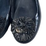 Tory Burch Black Jelly Ballet Flats Embellished Round Toe Women's Shoes Photo 4
