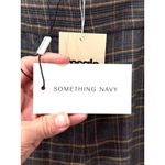 Something Navy NWT  Plaid High Waisted Trouser Pants Brown Combo Women's Size 4 Photo 5