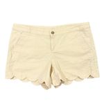 Lilly Pulitzer  Scalloped zig zag texture Shorts Beige -Gold Shimmer Women's 14 Photo 1