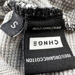 CHNGE Marble Tie Dye Cropped Ribbed Tank Top Logo Scoop Neck Gray Small Photo 3