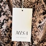 MISA Los Angeles Top Kesara Blouse in Snake Pink & Black Peplum Sz XS NWT Photo 13