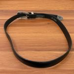 Brighton Vintage  B2903 Black Leather Belt 2-tone Buckle Skinny Belt Size L 32-36 Photo 3