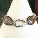 Fossil  Stainless Steel Brown Resin Link Bracelet Photo 3