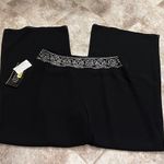 NWT J.R. Nites By Caliendo Wide Leg Beaded Black Mid Rise Pants Size 10 Vintage Photo 2