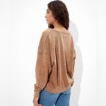 American Eagle  Fleece V-Neck Mineral Wash Sweatshirt Photo 13