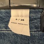 Good American  Good Classic Raw Hem High Rise Jeans Blue Skinnyish Fit Size 2/ 26 Photo 5