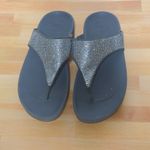 FitFlop Silver Lulu Superglitz Sandals Thong Flip Flop Sequins - Size 8 Photo 3