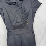 Julian Taylor Vintage New York Black Ruffle Collar Jeweled Button Dress Size 12 Photo 6