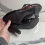 Sofft | Women's Burgundy Patient Leather Peep Toe Octavia Mary Jane Pumps Sz 9.5 Red Photo 6