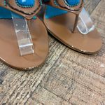 Franco Sarto Fatima 9.5 Wedge Sandal Heel Turquoise Vacation Island Summer Photo 3