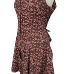 Vintage Sostanza Romper Ditsy Floral Button Front Mini Dress Burgundy Womens M Size M Photo 5