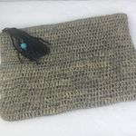 Ale By Alessandra  Boheme woven straw clutch Tassel Photo 0