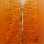 Antonio Melani Saranda Dress Size 8 Ivory Orange Sheath Peplum Pencil Dressy Photo 2