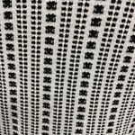 White House | Black Market  Stretch Crochet Peplum Knit Top Size Medium Black White Photo 12