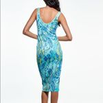 ZARA  CUT OUT JACQUARD PRINT KNIT DRESS w/ Adjustable Tie Strap & Opening at Neck Photo 5