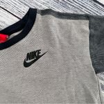 Nike  Women's Gray and Black Short Sleeve Cotton Crop Top Photo 3