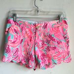 Lilly Pulitzer The Buttercup Flamingo Pink Shorts Sz 0 Photo 0