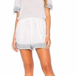 l*space L* SpringāFling white short sleeved romper with embroidery Photo 0