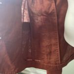 Eileen Fisher  Women's Organic Linen Blazer Jacket Rust Orange Photo 8