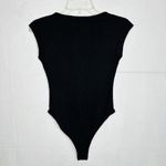 Princess Polly Bodysuit Black Size 4 Cap Sleeve Waffle Knit Photo 4