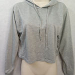 Series 8 crop hooded sweatshirt Grey large athletic yoga‎ workout Gray Photo 0